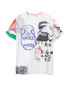 Desigual Tricou 'Drake' lila / roz deschis / negru / alb - Pled.ro