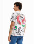 Desigual Tricou 'Drake' lila / roz deschis / negru / alb - Pled.ro