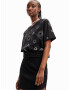 Desigual Tricou 'GALABLING' negru / alb - Pled.ro