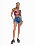 Desigual Tricou galben citron / portocaliu somon / roz deschis / negru - Pled.ro