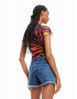 Desigual Tricou galben citron / portocaliu somon / roz deschis / negru - Pled.ro