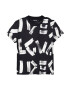 Desigual Tricou 'GLASGOW' negru / alb - Pled.ro