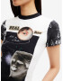 Desigual Tricou bej / gri / negru / alb - Pled.ro