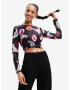 Desigual Tricou 'SMILE' albastru / roz / negru / alb - Pled.ro