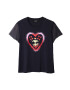 Desigual Tricou 'Arty heart' albastru marin / galben / roz - Pled.ro