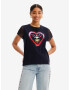 Desigual Tricou 'Arty heart' albastru marin / galben / roz - Pled.ro