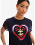 Desigual Tricou 'Arty heart' albastru marin / galben / roz - Pled.ro