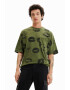 Desigual Tricou verde / negru - Pled.ro