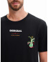 Desigual Tricou verde / negru / alb murdar - Pled.ro