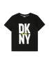 DKNY Tricou galben / negru / alb - Pled.ro