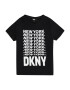 DKNY Tricou negru / alb - Pled.ro