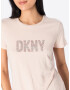 DKNY Tricou portocaliu pastel / roz / argintiu - Pled.ro