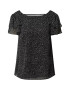 Dorothy Perkins Bluză 'DOUBLE RUFFLE TEE' negru - Pled.ro