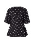 Dorothy Perkins Bluză negru / alb - Pled.ro