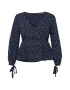 Dorothy Perkins Curve Bluză bleumarin / alb - Pled.ro