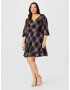 Dorothy Perkins Curve Rochie roz / negru / alb - Pled.ro