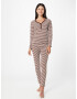 Dorothy Perkins Pijama ciocolatiu / alb - Pled.ro