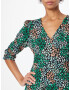 Dorothy Perkins Rochie albastru deschis / verde / portocaliu piersică / negru / alb - Pled.ro