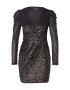 Dorothy Perkins Rochie gri argintiu / negru - Pled.ro