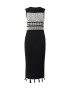 Dorothy Perkins Rochie tricotat negru / alb - Pled.ro