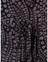 Dorothy Perkins Tall Bluză 'Tall Mono Print Wrap Top' mov deschis / negru - Pled.ro