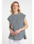 DreiMaster Maritim Tricou albastru marin / alb - Pled.ro