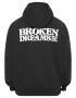 Dropsize Bluză de molton 'Broken Dreams' negru / alb - Pled.ro