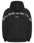 Dropsize Bluză de molton 'Fear Death' negru / alb - Pled.ro