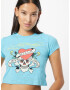 Ed Hardy Tricou albastru aqua / grej / roșu pepene / alb - Pled.ro