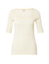 ESPRIT Tricou galben pastel / alb - Pled.ro