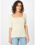 ESPRIT Tricou galben pastel / alb - Pled.ro