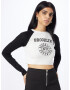 Edikted Tricou 'Brooklyn Babe' negru / alb - Pled.ro