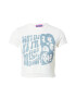 Edikted Tricou 'Don'T Try Me' albastru deschis / alb - Pled.ro