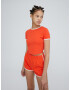 EDITED Tricou 'Lara' roșu orange / alb - Pled.ro