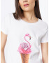 EINSTEIN & NEWTON Tricou 'Flamingo Ice' maro / castaniu / roz / roz închis / alb - Pled.ro