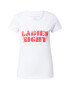 EINSTEIN & NEWTON Tricou 'Ladies Night' roșu orange / alb - Pled.ro