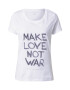 EINSTEIN & NEWTON Tricou 'No War' gri închis / alb - Pled.ro