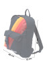 ELLESSE Rucsac 'Banio' bleumarin / portocaliu / roșu / alb - Pled.ro