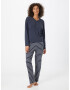 ESPRIT Pijama bleumarin / alb - Pled.ro