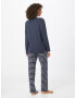 ESPRIT Pijama bleumarin / alb - Pled.ro