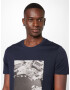 ESPRIT Tricou bleumarin / gri deschis - Pled.ro