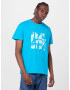 ESPRIT Tricou cyan / alb - Pled.ro