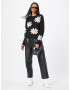 Essentiel Antwerp Pulover 'Dahlias' roz / negru / alb - Pled.ro