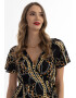 faina Rochie maro deschis / negru / alb - Pled.ro