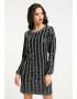 faina Rochie tricotat gri / negru - Pled.ro