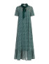 faina Rochie verde smarald / alb murdar - Pled.ro