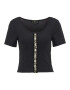 faina Tricou bej / negru / alb perlat - Pled.ro