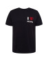 Family First Tricou 'I LOVE' roșu / negru / alb - Pled.ro