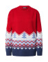 Fashion Union Pulover 'FAIRISLE' albastru marin / albastru deschis / roșu / alb - Pled.ro