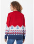 Fashion Union Pulover 'FAIRISLE' albastru marin / albastru deschis / roșu / alb - Pled.ro